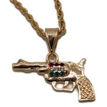 Revolver Gun Necklace (24K Gold Filled)