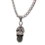 Skull with Hat Necklace (Stainless Steel)