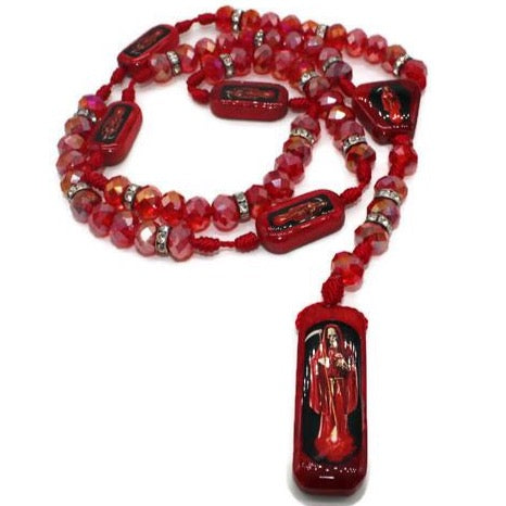 Santa Muerte Rosary Necklace
