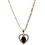 Hamsa Hand Heart Necklace (24K Gold Filled)