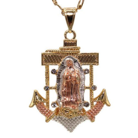 Our Lady of Guadalupe Anchor Necklace (24K Gold Filled)
