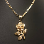 Rose Pendant with Necklace (24K Gold Filled)