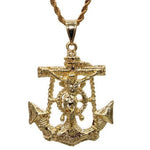 Jesus Christ Anchor Necklace (24K Gold Filled)