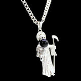 Santa Muerte with Necklace (Solid.925 Silver)