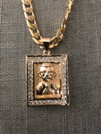 Jesus Malverde with 26" Necklace - Malverde con Cadena de 26" (24K Gold Filled)