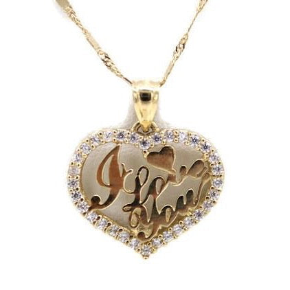 I Love You Heart - 14K Solid Gold