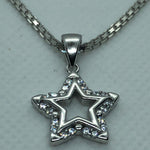 Star with 18" Necklace (.925 PURE SILVER)