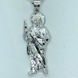 St Jude with 24" Necklace (.925 PURE SILVER)