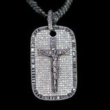 Cross Dog Tag Solid.925 Silver)