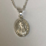 Virgin Mary with 22" Necklace (.925 PURE SILVER)