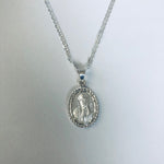 Virgin Mary with 22" Necklace (.925 PURE SILVER)