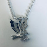 Eagle with 26" Rope Necklace (.925 PURE SILVER)