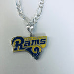 Los Angeles Rams with 24" Necklace (.925 PURE SILVER)