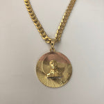 Jesus Malverde with 26" Necklace - Malverde con Cadena de 26" (24K Gold Filled)