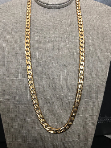 28" Thick Cuban Necklace (24K Gold Filled)