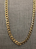 26" Diamond Cut Cuban Necklace (24K Gold Filled)