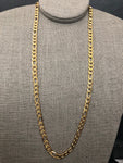 26" Diamond Cut Figaro Necklace (24K Gold Filled)