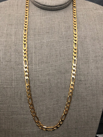 26" Figaro Necklace (24K Gold Filled)