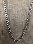 23" Wheat Style Necklace (14K White Gold Finish)