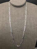 24" Figaro Style Necklace (.925 Silver)