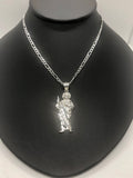 St Jude with 22" Necklace (.925 PURE SILVER)