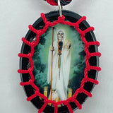 Santa Muerte Oval Scapular Necklace