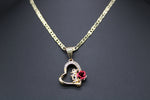Love Heart with 22"Necklace (24K Gold Plated)