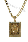 24K Gold Plated Jesus Malverde with 26" Necklace - Malverde con Cadena de 26"