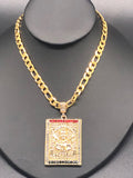 Jesus Malverde with 26" Necklace (24K Gold Filled)