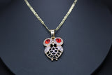 Owl with 22"Necklace (24K Gold Plated)