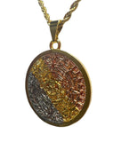 Aztec Calendar Necklace (24K Gold Filled)