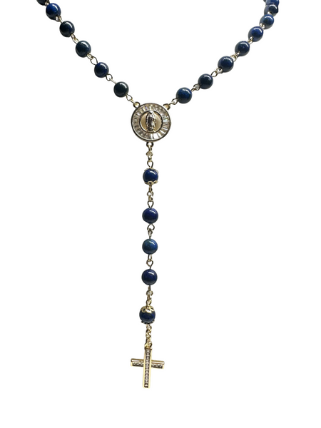 Our Lady of Guadalupe Rosary Necklace - Blue – Rosarios Y Mas