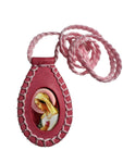 Rosa Mystica Leather Scapular Necklace