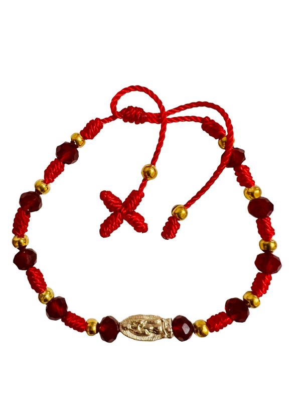 Our Lady of Guadalupe Knotted Rope Hand Made Bracelet