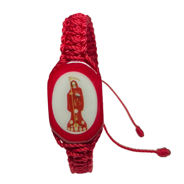 Santa Muerte Knotted Rope Bracelet