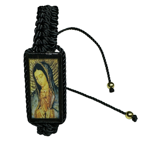 Large Our Lady of Guadalupe Knotted Rope Bracelet