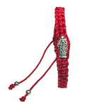 Red St Jude Knotted Rope Hand Made Bracelet