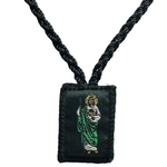 Small St Jude and Our Lady of Guadalupe Rope Scapular Necklace