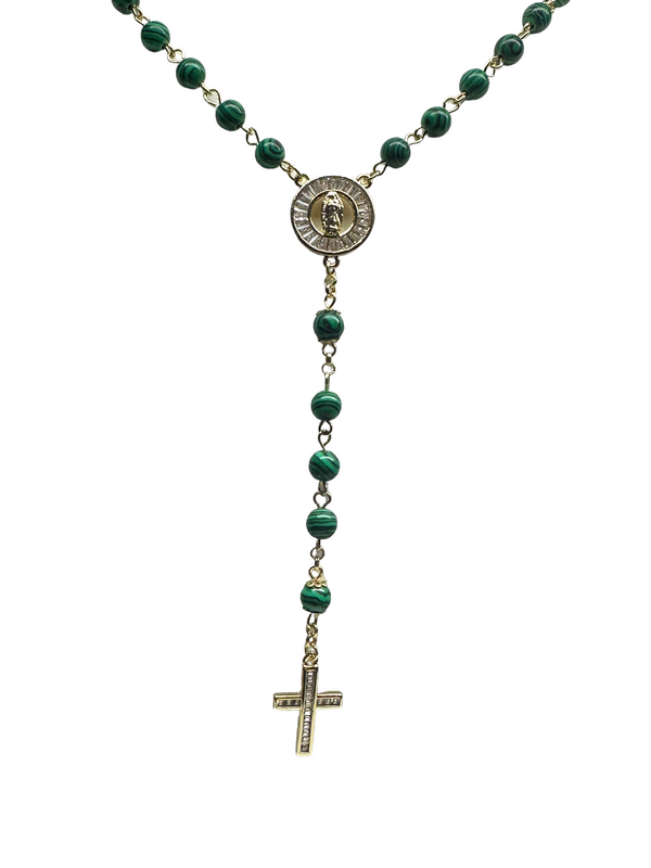 Our Lady of Guadalupe Rosary Necklace - Green