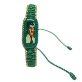 Jesus Malverde Reversible Knotted Rope Bracelet