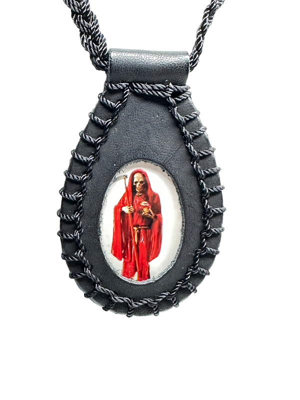 Santa Muerte Scapular Necklace