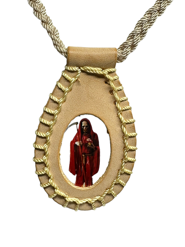 Santa Muerte Scapular Necklace