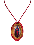 Our Lady of Guadalupe Leather Scapular Necklace