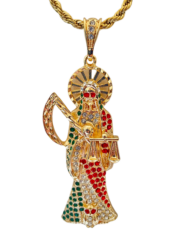 Santa Muerte Necklace (24K Gold Filled)