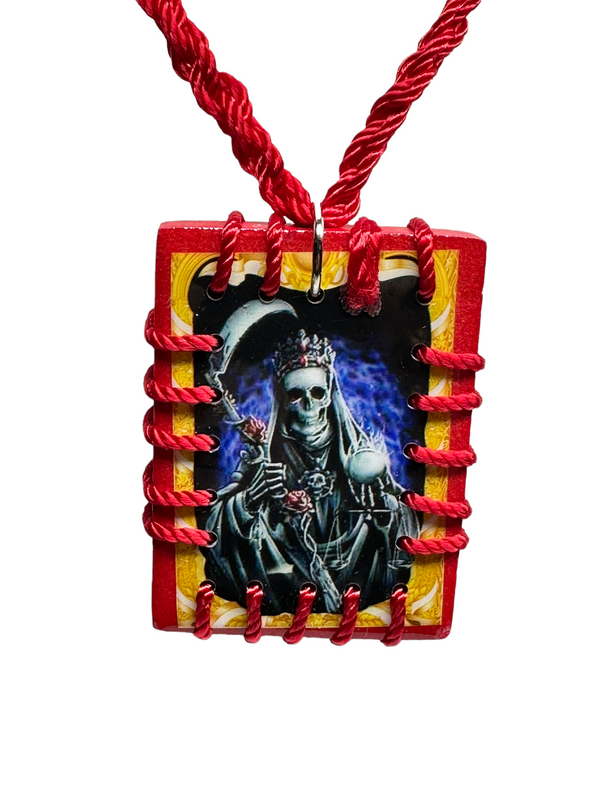 Santa Muerte Scapular Necklace