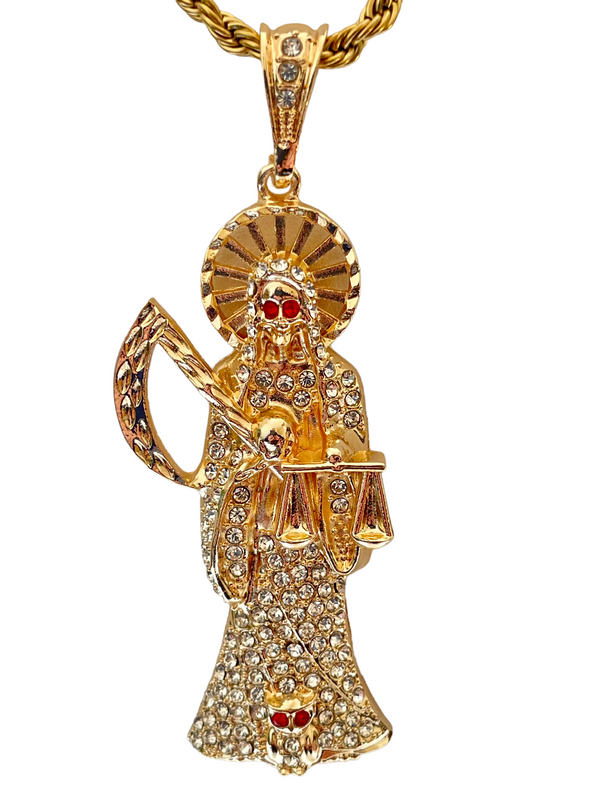 Santa Muerte Necklace (24K Gold Filled)