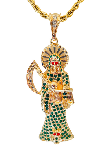 Santa Muerte Necklace (24K Gold Filled)