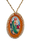 St Jude Leather Scapular Necklace