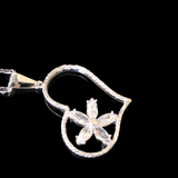 Heart with Flower (.925 PURE SILVER)