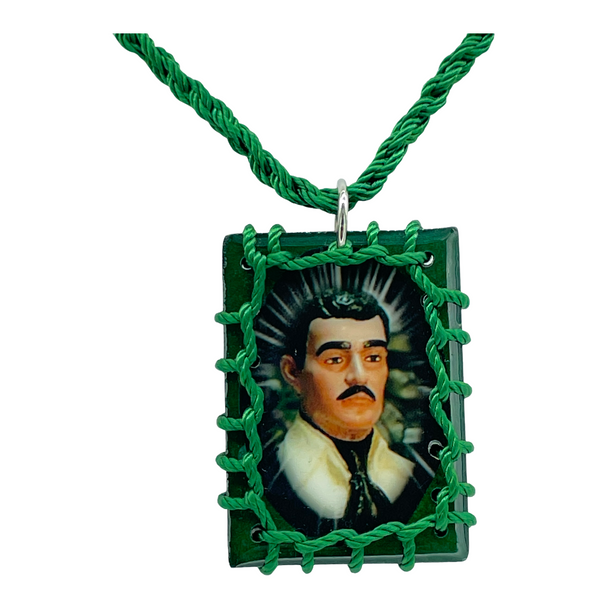 Jesus Malverde Scapular Necklace